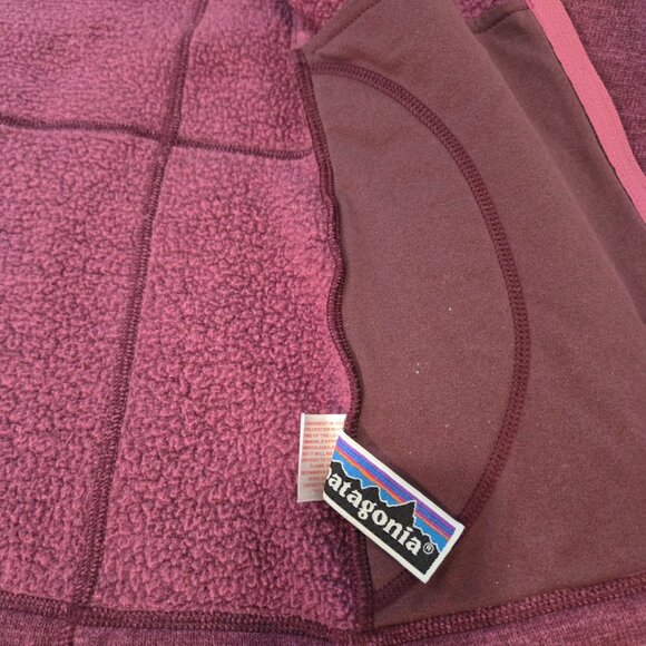 Girls Patagonia fleece Hoody Full Zip  M 10 Red - Picture 4 of 9